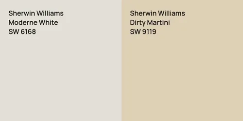 SW 6168 Moderne White vs SW 9119 Dirty Martini