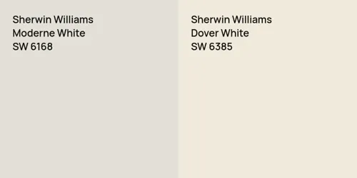 SW 6168 Moderne White vs SW 6385 Dover White