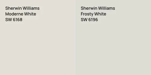 SW 6168 Moderne White vs SW 6196 Frosty White