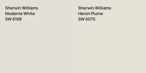 SW 6168 Moderne White vs SW 6070 Heron Plume