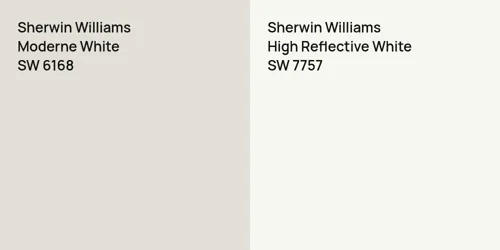 SW 6168 Moderne White vs SW 7757 High Reflective White