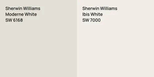 SW 6168 Moderne White vs SW 7000 Ibis White