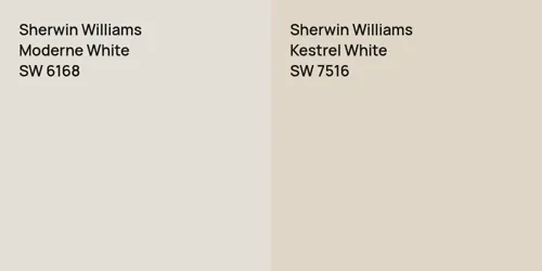 SW 6168 Moderne White vs SW 7516 Kestrel White