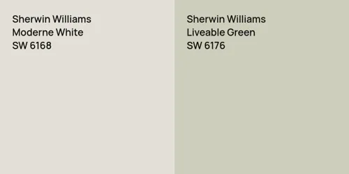 SW 6168 Moderne White vs SW 6176 Liveable Green