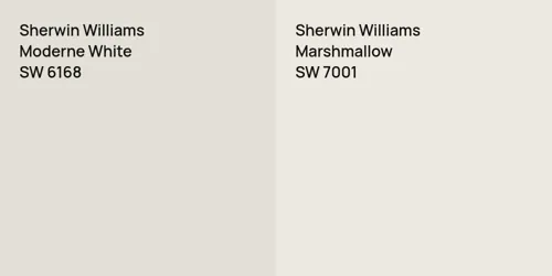 SW 6168 Moderne White vs SW 7001 Marshmallow