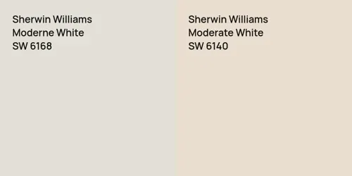 SW 6168 Moderne White vs SW 6140 Moderate White