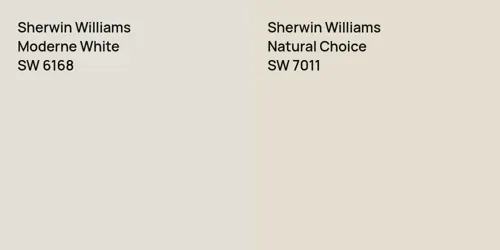 SW 6168 Moderne White vs SW 7011 Natural Choice