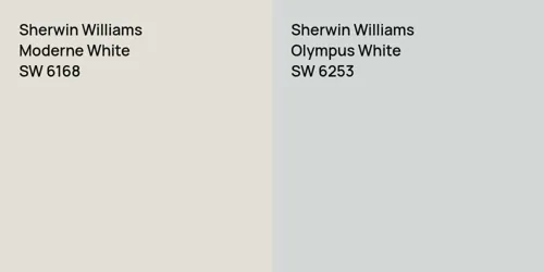 SW 6168 Moderne White vs SW 6253 Olympus White