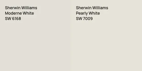 SW 6168 Moderne White vs SW 7009 Pearly White