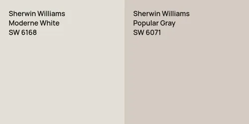 SW 6168 Moderne White vs SW 6071 Popular Gray