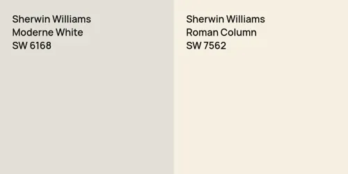 SW 6168 Moderne White vs SW 7562 Roman Column