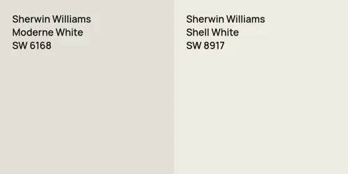 SW 6168 Moderne White vs SW 8917 Shell White