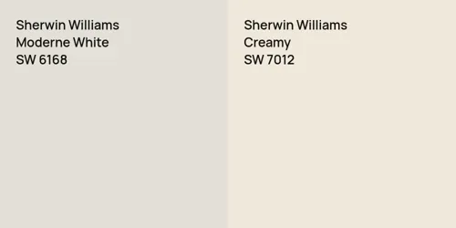 SW 6168 Moderne White vs SW 7012 Creamy