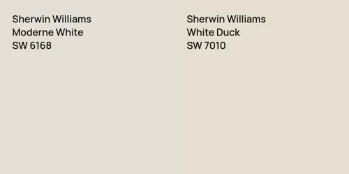 SW 6168 Moderne White vs SW 7010 White Duck