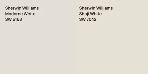 SW 6168 Moderne White vs SW 7042 Shoji White