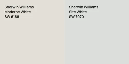 SW 6168 Moderne White vs SW 7070 Site White