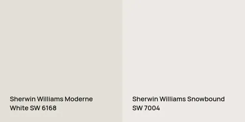 SW 6168 Moderne White vs SW 7004 Snowbound