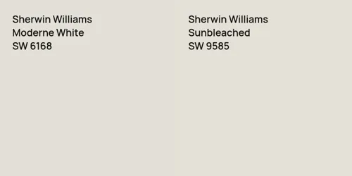 SW 6168 Moderne White vs SW 9585 Sunbleached