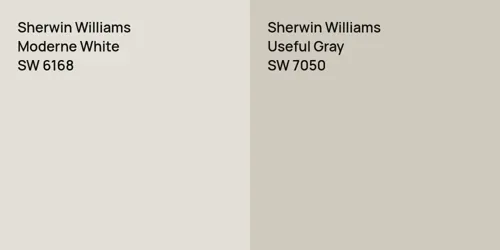 SW 6168 Moderne White vs SW 7050 Useful Gray