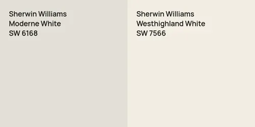 SW 6168 Moderne White vs SW 7566 Westhighland White