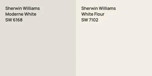 SW 6168 Moderne White vs SW 7102 White Flour