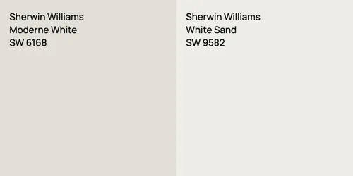 SW 6168 Moderne White vs SW 9582 White Sand