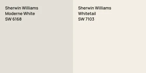 SW 6168 Moderne White vs SW 7103 Whitetail