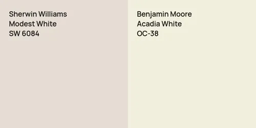 SW 6084 Modest White vs OC-38 Acadia White