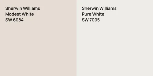 SW 6084 Modest White vs SW 7005 Pure White