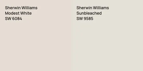 SW 6084 Modest White vs SW 9585 Sunbleached