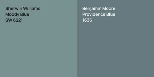 SW 6221 Moody Blue vs 1636 Providence Blue