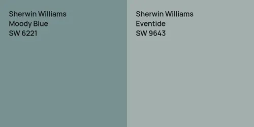 SW 6221 Moody Blue vs SW 9643 Eventide