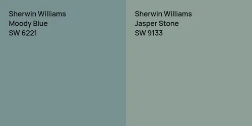 SW 6221 Moody Blue vs SW 9133 Jasper Stone