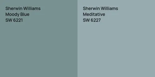 SW 6221 Moody Blue vs SW 6227 Meditative