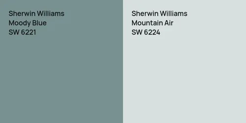 SW 6221 Moody Blue vs SW 6224 Mountain Air