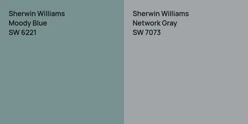 SW 6221 Moody Blue vs SW 7073 Network Gray