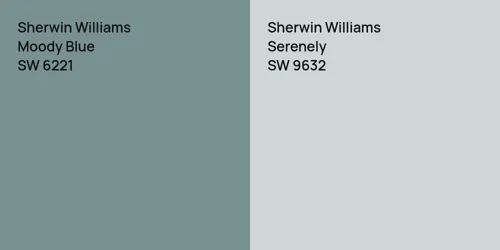 SW 6221 Moody Blue vs SW 9632 Serenely