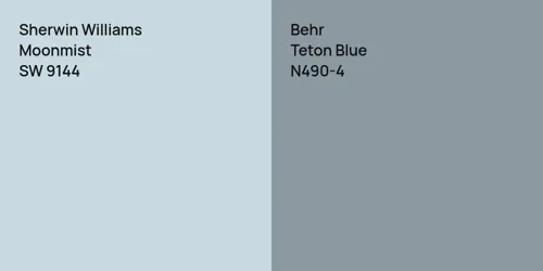 SW 9144 Moonmist vs N490-4 Teton Blue