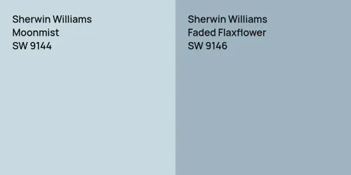 SW 9144 Moonmist vs SW 9146 Faded Flaxflower