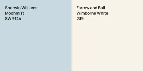 SW 9144 Moonmist vs 239 Wimborne White