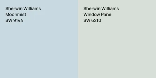 SW 9144 Moonmist vs SW 6210 Window Pane