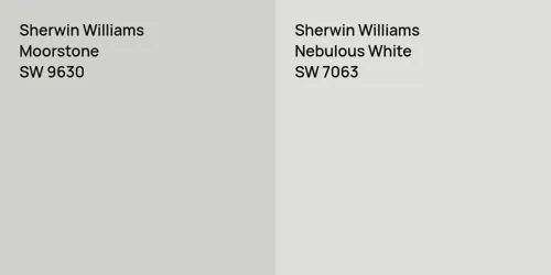 SW 9630 Moorstone vs SW 7063 Nebulous White