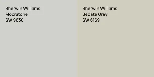 SW 9630 Moorstone vs SW 6169 Sedate Gray