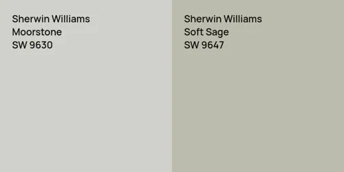 SW 9630 Moorstone vs SW 9647 Soft Sage