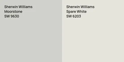 SW 9630 Moorstone vs SW 6203 Spare White