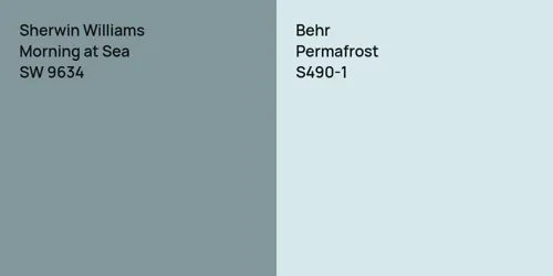 SW 9634 Morning at Sea vs S490-1 Permafrost