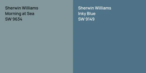 SW 9634 Morning at Sea vs SW 9149 Inky Blue