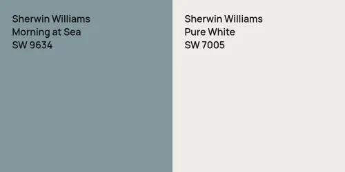 SW 9634 Morning at Sea vs SW 7005 Pure White