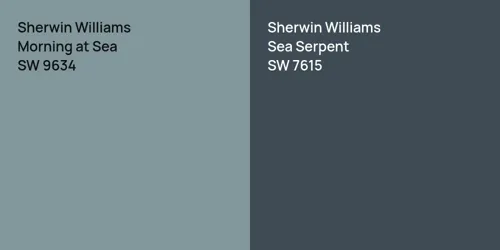 SW 9634 Morning at Sea vs SW 7615 Sea Serpent