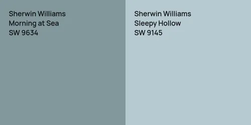 SW 9634 Morning at Sea vs SW 9145 Sleepy Hollow